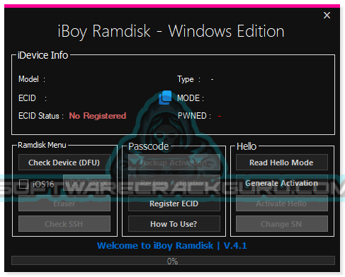 iBoy Ramdisk V.4.1 Register ECCID FREE – No Need Credit (iOS 16. x fully supported)
