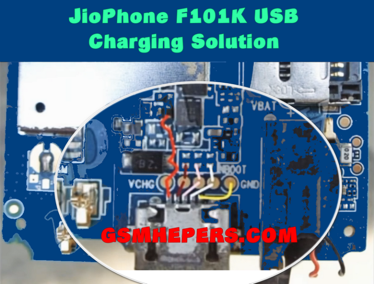 Jio Phone F101K USB Charging Solution with Jumper